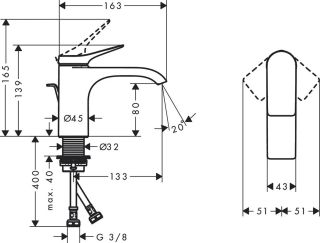 Смеситель Hansgrohe  Vivenis  75010670 для раковины